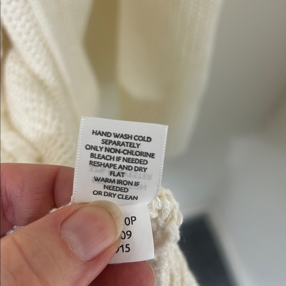 J. JILL Cream Open Knit Long Cardigan Size XL Petite - Picture 9 of 15